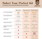 ABIOTO Sourdough Bread Baking Supplies and Bread Proofing Baskets - 9" Round & 10" Oval Indonesian Rattan Baskets, Liners, Danish Whisk, Bread Lame & Scrapers - 14 Piece Bread Making Kit for Beginners