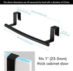 KES Over The Door Towel Rack, Over Cabinet Towel Bar Kitchen Bathroom Towel Holder Storage Dish Towel Holder, Over Cabinet Cupboard Door Towel Bar, Matte Black 2 Pack, KTH500S26-BK-P2