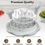 Ukeetap 10" Pro Chicken Shredder Tool Twist Large for Kitchen, BPA-Free Food-Safe Meat Grinder, Visible Chicken Breast Meat Shredder with Strong Anti-Slip Bottom & Ergonomic Handle, Gray