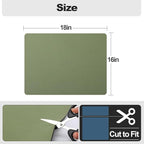 Ecotrim - Dish Drying Mat for Kitchen Counter | Coffee Bar Mat for Countertops | Heat Resistant Drainer Mat with Non-slip Rubber Backed | Hide Stain Kitchen Absorbent Draining Mat | Green 16"x18"
