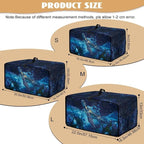 Starry Sky Ocean Turtle Print Toaster Oven Dust-proof Cover, Heat-resistant Anti Fingerprint Microwave Oven Cover, Compatible with Most Small Appliance (Small-14.5 * 18.46 * 9 inches)