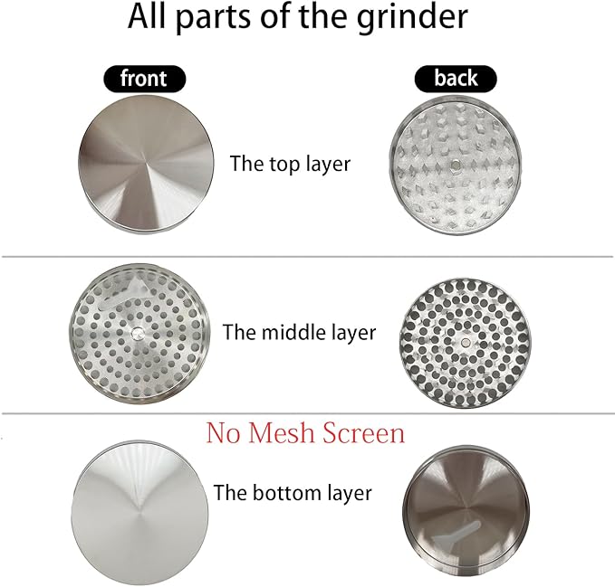 Matoolser 3 Inch Spice Grinder Mills for Kitchen (Silver)