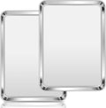 Homikit Baking Pan Sheet Set of 2, Stainless Steel Cookie Sheets Tray for Oven, 20 x 14 Large Metal Half Sheet Bakeware for Cooking Baking, Rustproof & Heavy Duty, Mirror Finish & Dishwasher Safe