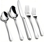 KIKCOIN 30 Pack Silverware Set for 6, Food-Grade Stainless Steel Flatware Set, Heavy Duty Mirror Polished Cutlery Utensils Set with Knives Spoons and Forks Set for Home Kitchen Restaurant Wedding