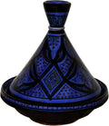Moroccan Handmade Serving Tagine Exquisite Ceramic With Vivid colors Original 8 inches Across