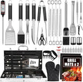 Cifaisi BBQ Grill Accessories Set, 38Pcs Stainless Steel Grill Tools Grilling Accessories with Aluminum Case, Thermometer, Grill Mats for Camping/Backyard Barbecue, Grill Utensils Set for Men Women