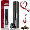 Electric Wine Opener, Battery Operated Wine Bottle Opener, Cordless Automatic Corkscrew with Foil Cutter, Fast Cork Removal, Gift Idea for Wine Lovers, Kitchen Bar Party Restaurant, Black