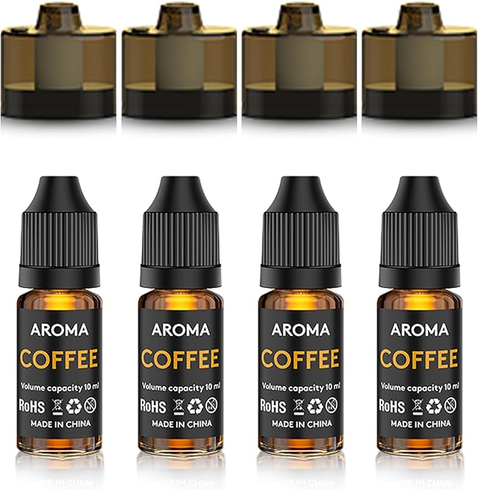 Cocktail Bubble Smoke Gun Accessories, 10ml, Includes 4 Contains, 4 Aromatic Flavor Oils, Coffee Flavor