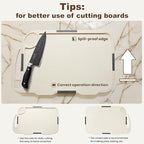 Glotoch Cutting Boards for Kitchen Set of 4, Wheat Straw Chopping Board Dishwasher Safe, BPA Free, Non Slip, 16"X10" Colored Reversible Cutting Board with Stand, Food Icons, Grinder Plate