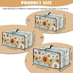 Wooden Board Daisy Print Toaster Oven Dust-proof Cover for Kitchen Small Appliance Fingerprint Protection Decorative Countertop Oven Protector (Large-18.5 * 22.5 * 12.99 inches)