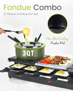 Raclette Table Grill - Indoor Electric Grill Griddle - Nonstick Extra Large Reversible 4-In-1 Outdoor Dishwasher Safe with Cheese 12 Paddles 12 Spatulas for 12 Person, FD-12RN1650