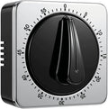 Searon Mechanical Kitchen Timer, Magnetic Manual Countdown Timer with Loud Ring, Stainless Steel, No Battery Needed, Easy to Use for Cooking and Baking