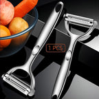 GREATLINK Stainless Steel Dual Blade Vegetable Peeler for Kitchen -Commercial Grade Julienne Cutter, Slicer, Shredder, Scraper -for Carrot Potato Melon Vegetable Fruit -with Sharp Blade, Good Durable