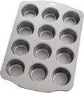 Mrs. Anderson's Baking 12-Cup Muffin Pan, Carbon Steel with Non-Stick Coating, PFOA Free, 14-Inches x 10.5-Inches