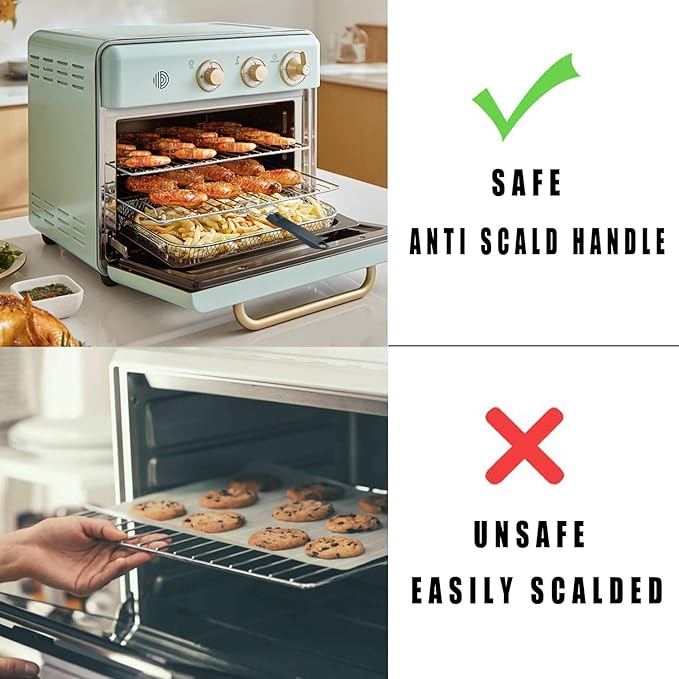 Air Fryer Convection Toaster Oven Tray Extractor, Grills Extractor, Grills Clip, Oven Clip, Oven Food Clip, Oven Tray Handle, Scald Resistant Clip, Common to Trays and Grills, Used to Quickly Remove