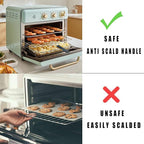 2 Pcs Air Fryer Convection Toaster Oven Tray Extractor, Grills Extractor | Food Clip Oven Tray Handle Scald Resistant Clip Common to Trays and Grills Used to Quickly Remove
