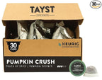 Tayst Coffee Pods, Pumpkin Crush Medium Roast, K Cups Compatible with Keurig Coffee Maker, Sustainable Single Serve, Pack of 30