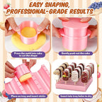 1 Set Cutter, Cake Pop Mold, Cake Pop Cutter and Pusher Press Set with Tray and 3 Types of Packaging Accessories, Baking Tools for Home, Birthday, Parties, Wedding Desserts(2 Pcs,Cakesicle)