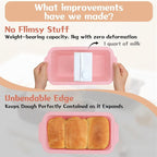 Nonstick Silicone Bread Loaf Pan: 9.5 x 5 Inch Bread Pan for Homemade with Metal Frame - for Baking Oven - Housewife Baker Home Baking Enthusiasts (Pink)