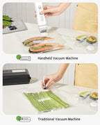 Syntus Vacuum Sealer Bags for Food, 30 Pcs Small Size 8" x 10" and Medium Size 10" x 13.8" Food Storage Bags for Sous Vide Cooking Microwave Heating, Air Valve Zipper Bags & Zip Clips