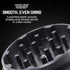 Santa Cruz Shredder Metal Spice Grinder Made in USA (Medium (2.2 Inch), Grey)