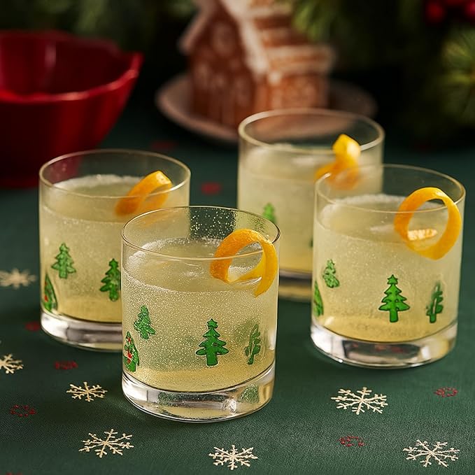 LemonRoad 4 Pcs Easter Icon Juice Glasses 12 oz Easter Stemless Wine Glasses Carrot Double Old Fashion Drinking Cups for Spring Holiday Drinks Party Supplies Gifts