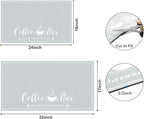 CooRug Absorbent Coffee Mat, Fashion Dish Drying Mat for Kitchen Counter Coffee Bar Accessories Espresso Machine Dish Rack 17" x 32" Light Grey