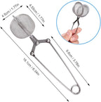 Tea Strainers for Loose Tea, 4 Pack Tea Infuser with Handle Fine Mesh Tea Ball Filter Tea Diffusers Steeper for Loose Leaf Tea, Spices, Seasonings