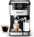 Geek Chef Espresso Machine with Milk Frother, 20 Bar Automatic Espresso Maker, Fast Heating Coffee Maker for Cappuccino, Latte & Iced Coffee, Easy to Use & Clean, for Home Barista