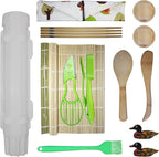 Sushi Making Kit, All-in-One Bazooka Roller Set, with Bamboo Mats, Sushi Bazooka, Avaocado Slicer, Chopsticks, Sauce Dish, Rice Paddle