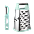 Spring Chef Swivel Peeler & Professional XL Box Grater Bundle - Mint