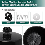 Coffee Machine Brewing Basket Bottom Spring Loaded Stopper Kits for Coffee Makers Brew Basket, Replacement for Mr. Coffee Hamilton Coffee Machine Accessory 990117900 990237500(2 PC)