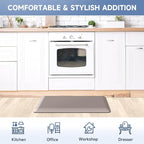 4/5 Inch Thick Kitchen Mats for Floor, StepRite Kitchen Rug for Standing Desk, Non-Slip, Thicker, Stain & Water Resistant, Comfort Anti Fatigue Floor Mat for Home, Kitchen, Office - Khaki,32 * 20''