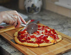 Onlyfire 4-Piece Pizza Stone Set – 15" Round Cordierite Baking Stone for Oven & Grill, 14"x16" Pizza Peel, Stainless Steel Spatula & Cutter – Complete Pizza Making Kit for Crispy Crust, Bread, BBQ