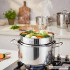 BinaryABC Stainless Steel Dumpling Steamer Basket for Pot,16cm Steamer Insert for Food Veggie Rice Noodle Roll (6.29INCH)