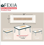 FEXIA Boho Table Runner for Thanksgiving Home Decor with Tassels 36 Inches Long Farmhouse Rustic Table Runner Cream & Brown Macrame for Boho Dining Bedroom Decor Rustic Bridal Shower (12x36 Inches)