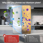 Titanium Cutting Board, 100% Pure Titanium Cutting Boards for Kitchen, Double Sided Non Toxic Cutting Board, Hygiene Durable Dishwasher Safe 10.5”×6.3”