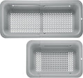LASSHSWA Collapsible Colander for Kitchen, Over the Sink Strainer Basket for Kitchen, Fruit Pasta Food Strainer Expandable Plastic Colander BPA Free (Gray)
