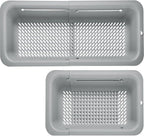 LASSHSWA Collapsible Colander for Kitchen, Over the Sink Strainer Basket for Kitchen, Fruit Pasta Food Strainer Expandable Plastic Colander BPA Free (Gray)