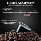 GILA Café Espresso Lungo Aluminum Coffee Capsules – Medium Roast Coffee Pods Compatible with Nespresso Original Machines – 100% Mexican Arabica with Hazelnut & Vanilla Notes, 60 Count