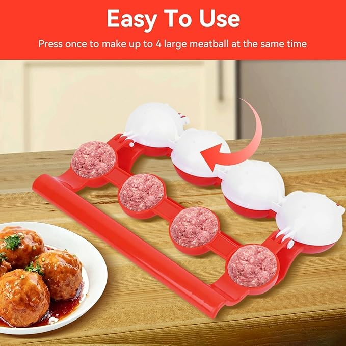 Meatball Maker, 2 PCS Meat Balls Fish Balls Kitchen Homemade Stuffed Meatballs Maker Home Cooking Tools Kitchen Accessories DIY Cooking Tools