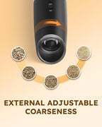 Sangcon Gravity Electric Salt and Pepper Grinder Set RECHARGEABLE Automatic Salt Pepper Shakers USB-C No Battery Needed - LED Light One Hand Operation, External Adjustable Coarseness Pepper Mill