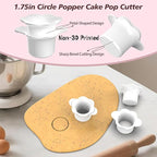 Cake Pop Cutter - Circle Cake Pop Mold Set | Non-3D Printed ABS Injection Molded | 1.75" Size | High-Capacity Dual-Cavity Cake Pop Tray | Smooth & Easy-Clean Surface (Cake Cutter)
