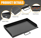 AJinTeby 16" x 24" Fry Griddle for Camp Chef 3 Burner Stove, 16 inch Fry Griddle Top for CampChef Tahoe, Expedition 3X, Big Gas Grill 16, Replacement for Camp Chef SG90 Griddles