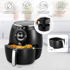 Air Fryer 5.8QT/5.5L, Uten 1700W AirFryer High-Power Electric Hot Temperature Control & Timer Knob, Non Stick Fry Basket, Dishwasher Safe, Apply to Party, Afternoon Tea, Black