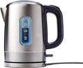 Amazon Basics Electric Stainless Steel Kettle for Tea and Coffee, BPA-Free, Fast Boiling, Auto Shut-Off, 1 Liter, 1500W, Black and Silver