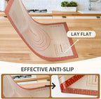 Pastry Mat, 0.7mm Extra Thick 36 x 24 Inches Large Non Stick Silicone Baking Pad, Pie Crust Rolling Supplies for Making Christmas Cookies Bread, Easy to Clean