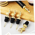 2 PCS Gold Olive Oil Dispenser Spouts: Stainless Steel Liquor Pourers for Kitchen Bar - Wine Bottle Pourer for Home Bartenders (4.9x1.18 Inch)