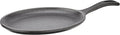 Lodge 10 x 7.5 Inch Cast Iron Oval Serving Griddle - Cast Iron Fajita Pan with Signature Teardrop Handle - Fajita Skillet for Use in the Oven, on the Stove, or on the Grill or Over a Campfire - Black