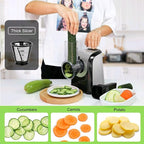 Electric Cheese Grater, 5 in 1 Professional Rotary Cheese Grater Vegetable Slicer, Electric Salad Shooter Spiralizer for Veggies, Grated Carrots, Salad, Broccoli Slaw, Cheeses, Fruits, 150W